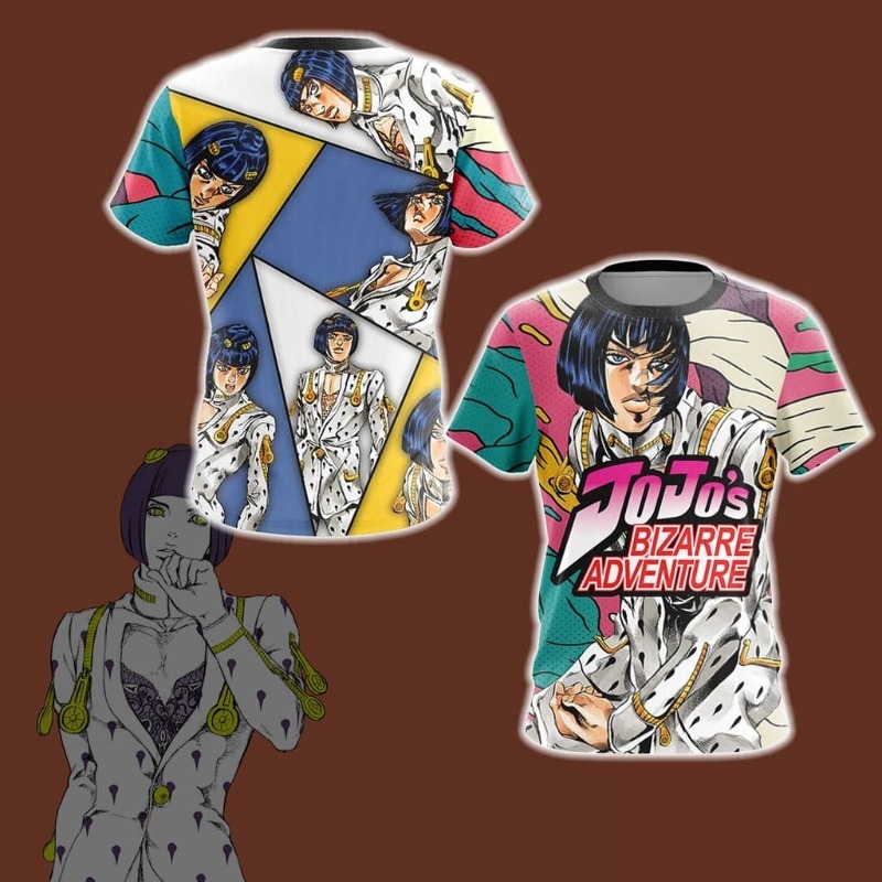 Anime Merchandise T Shirt - 2026 New JOJO Golden Wind Bruno