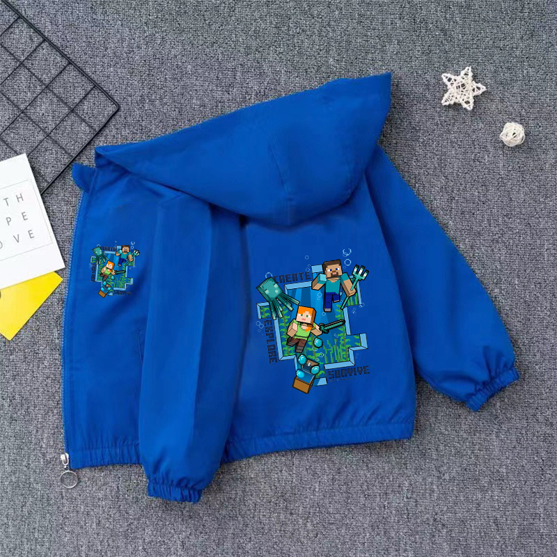 Minec Rafted Jacket Game Theme - Windbreaker Anime Merchandise 评论和价格