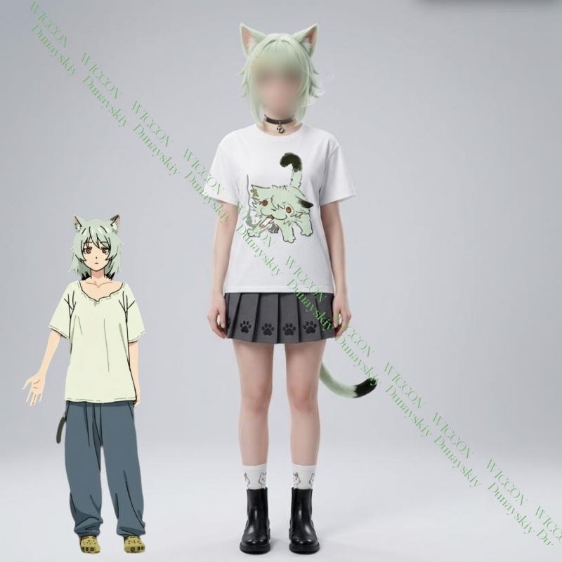 Chainsmoker Cat Yaniko Satou C - Anime Merchandise T Shirt 评论和价格