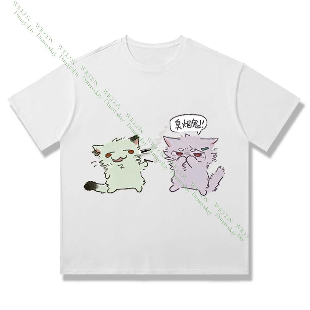 Chainsmoker Cat Yaniko Satou C - Anime Merchandise T Shirt 评论和价格