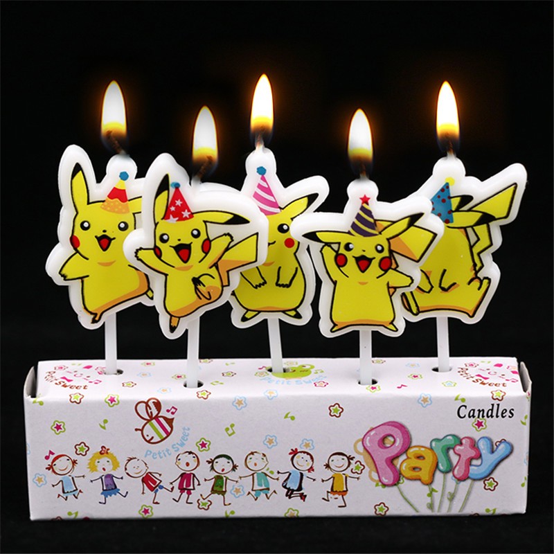 5pcs/lot Pokemon Birthday Cake - Pokemon Anime Merchandise 评论和价格