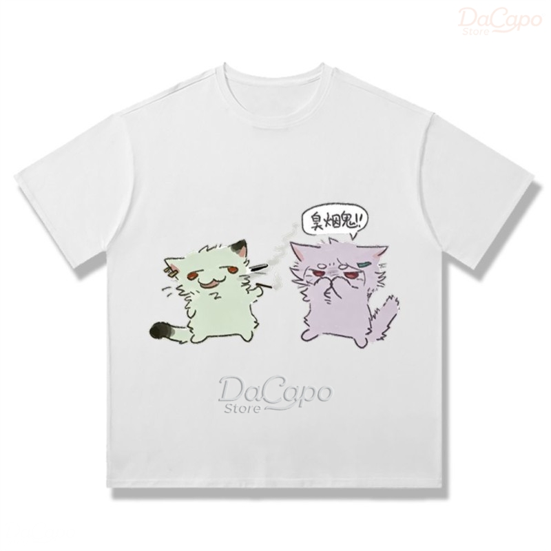 Chainsmoker Cat Yaniko Satou C - Anime Merchandise T Shirt 评论和价格