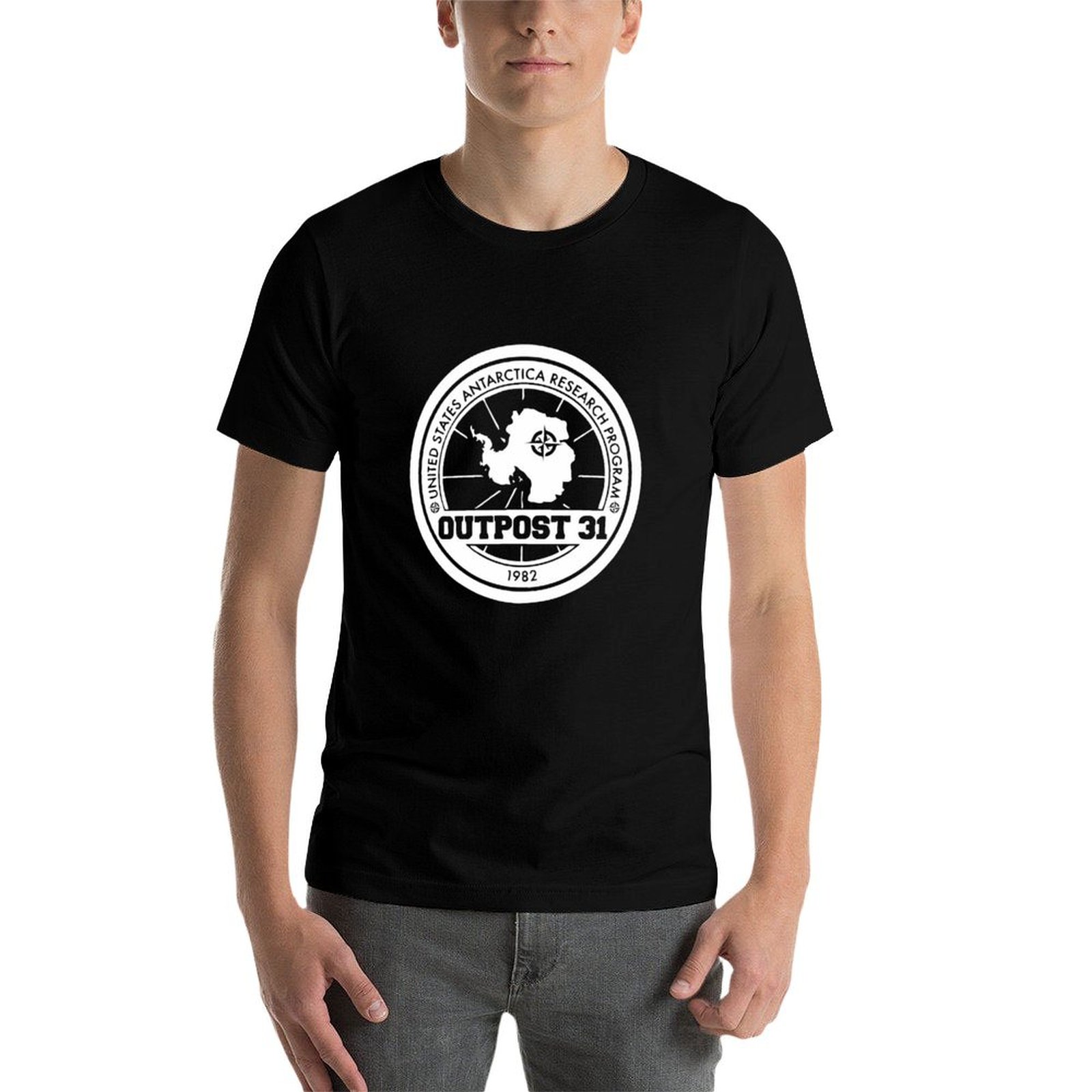 Outpost 31 Logo MERCHANDISE T- - Anime Merchandise T Shirt 评论和价格