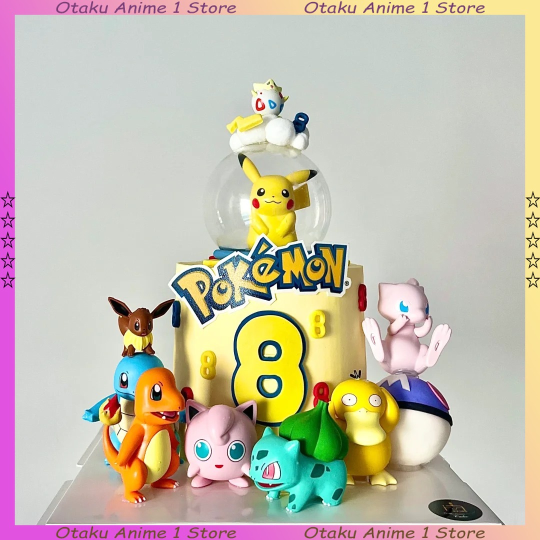 13PCS/SET Pikachu Cake Topper  - Pokemon Anime Merchandise 评论和价格