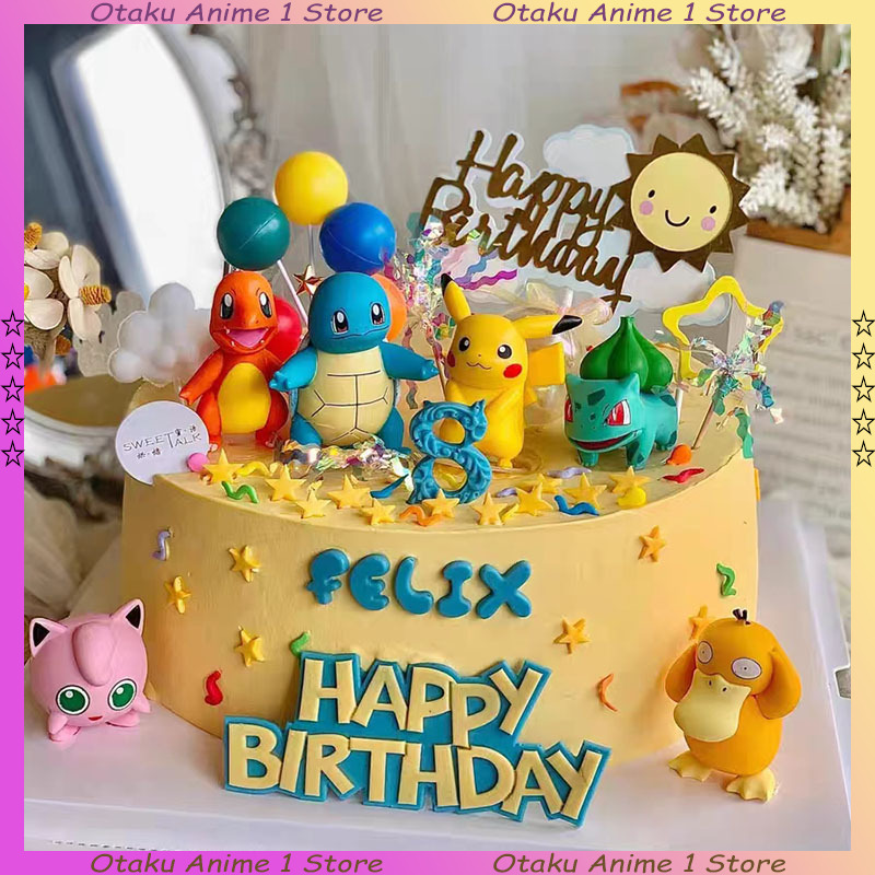 13PCS/SET Pikachu Cake Topper  - Pokemon Anime Merchandise 评论和价格